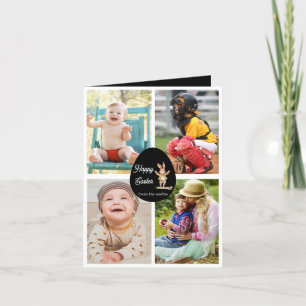 Modern 4 image easter  holiday card