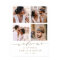 Modern 4 Photo Collage Gold Wedding Welcome Sign