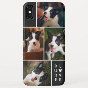 Modern 4 Photo Collage   Pure Love   Black Case-Mate iPhone Case