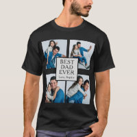 Modern 4 photo Custom Best Dad Ever