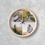 Modern 4 Photo Round Clock<br><div class="desc">Celebrate the moments that matter most with this beautifully personalized clock, designed to bring both functionality and sentiment to your home. Featuring four photo slots, this clock allows you to showcase your favourite family memories or romantic moments, creating a timeless piece that tells your story. Perfect for living rooms, bedrooms,...</div>