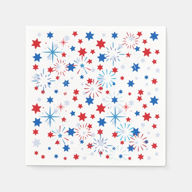 Modern 4th July Pattern 02 Napkin (Front)