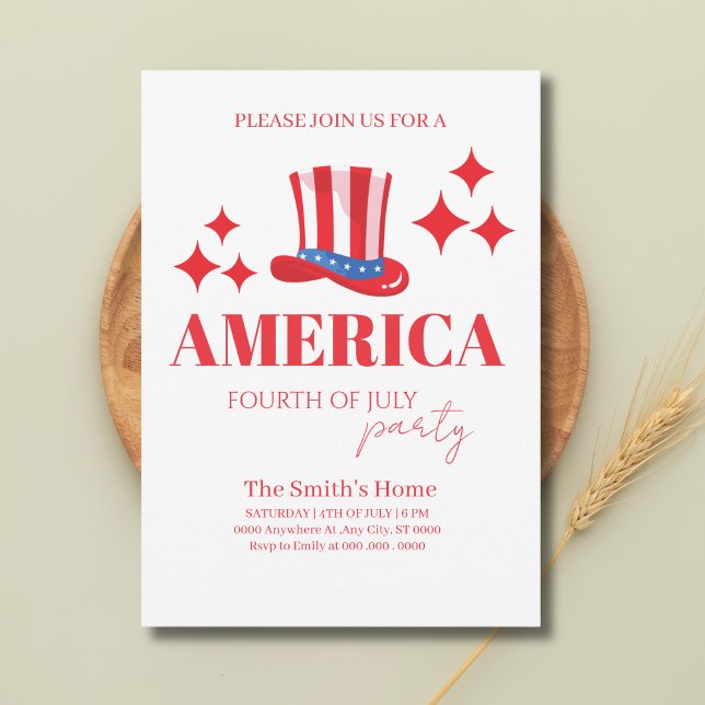 Modern 4th of July Celebration Fireworks  Invitation (Creator Uploaded)