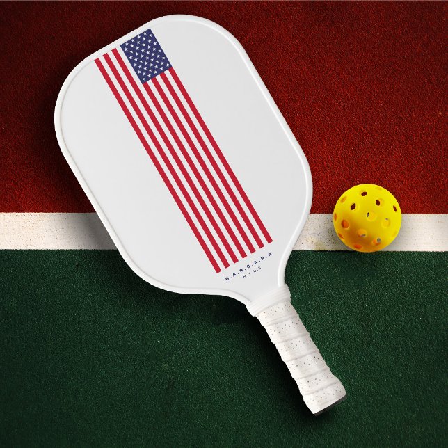 Modern 4th of July US Flag Custom Name Pickleball Paddle (Modern 4th of July US Flag Custom Name Pickleball Paddle
)