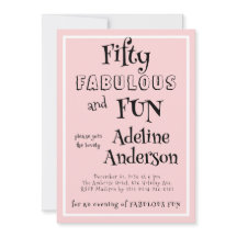 Modern 50 and Fabulous Pink 50th Birthday Party