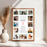 Modern 50th Anniversary Custom Photo Collage Poster<br><div class="desc">Are you looking for a 50th year anniversary gift ideas, 50th marriage anniversary gift? Look at our Modern 12 Photo Collage 50th Wedding Anniversary Faux Canvas Print! Whether you're marking an important wedding anniversary milestone in your relationship or want to express gratitude for everything, this first year anniversary gift idea...</div>