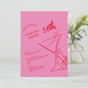 Modern 50th Birthday Invitation