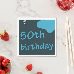 Modern 50th Birthday napkins