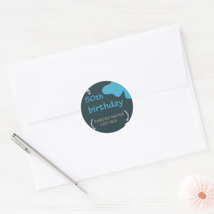Modern 50th Birthday stickers