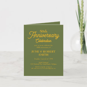 Modern 50th wedding anniversary invitation