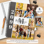 Modern 5 Photo Collage Monogram Name Planner<br><div class="desc">Create your own personalized planner utilizing this easy-to-upload photo collage template with 5 pictures on the front with your monogram or initials and family name, your name or other custom text and one full-size photo on the back cover. CHANGES: You can change the background and rectangle fill colours as well...</div>