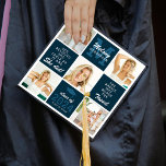 Modern 5 Photo Grid, Monogram & Quote Graduate Graduation Cap Topper<br><div class="desc">Create your very own keepsake graduation cap topper with this modern 5 photo collage template. Design features five pictures of the grad,  their name in monogram,  two inspirational quotes,  class year and place of study.</div>