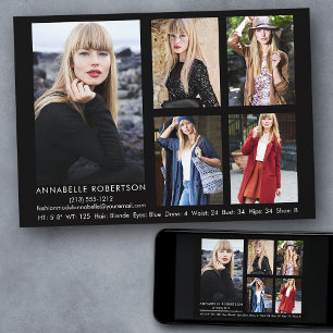 Modern 5 Photo Model and Actor Comp Card