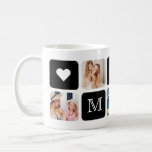 Modern 5-Photo "Mom" Mug<br><div class="desc">Add 5 photos from Instagram,  your computer or phone to this mug for mothers,  featuring the word "Mom". If you need any help customizing this,  please message me using the button below and I'll be happy to help.</div>