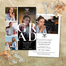 Modern 5 Photo RN Nursing Graduation Announcement