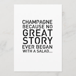 Modern 5x7 Table Sign Champagne Because Invitation