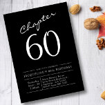 Modern 60th Birthday Black White Chapter 60 Invitation<br><div class="desc">Celebrate a life of memories and accomplishment with our custom-designed 60th Birthday black and white Chapter 60 Invitation. Featuring a beautiful black and white design that elegantly captures the special milestone, this invitation is perfect to celebrate the 60th birthday of a loved one. Add the recipient's name, custom text and...</div>
