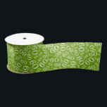 Modern 60th Birthday Number Pattern Green/White Satin Ribbon<br><div class="desc">Milestone number 60: This cool design is a green and white random number pattern with the white milestone number 60 repeated in varied sizes and angles over a green background. The design is fun to use when you celebrate your 60th birthday with gift giving, crafts, or party decorations. Note: This...</div>