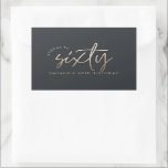 Modern 60th birthday simple stylish elegant script sticker<br><div class="desc">Modern 60th birthday simple stylish elegant gold script 60th birthday party decor favour sticker. Part of a collection.</div>