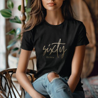Modern 60th birthday simple stylish elegant script