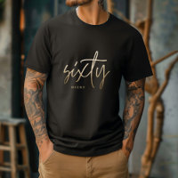 Modern 60th birthday simple stylish elegant script