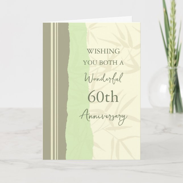 Modern 60th Wedding Anniversary Card (Front)