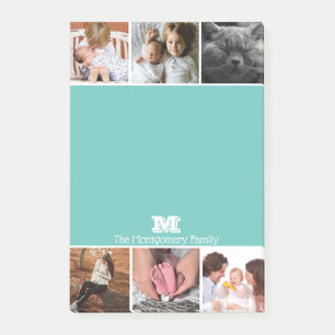 Modern 6 Family Photo Strip   Personalized Post-it Notes