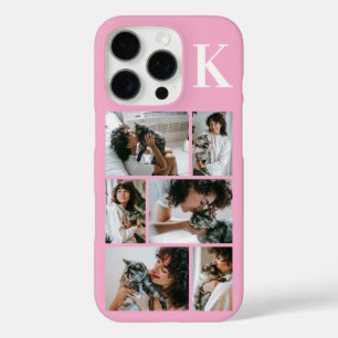Modern 6 Pet Photo Pink iPhone 16 Pro Case