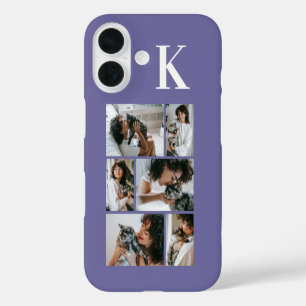 Modern 6 Pet Photo Purple iPhone 16 Case