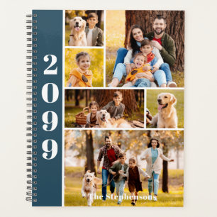 Modern 6 Photo Collage Personalized Custom Colours Planner