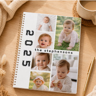 Modern 6 Photo Collage Personalized Planner