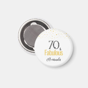 Modern 70 and Fabulous 70th Birthday Magnet