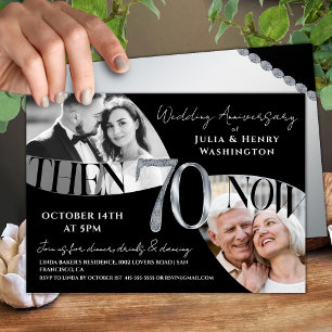 Modern 70th Wedding Anniversary Invitation