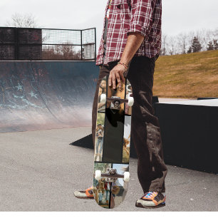 Modern 7 Photo Collage Custom Skateboard
