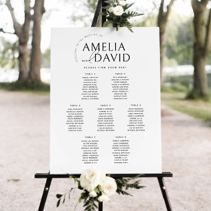 Modern 7 Tables Welcome Seating Chart