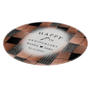 Modern 7th Copper + Wool Anniversary Cutting Board