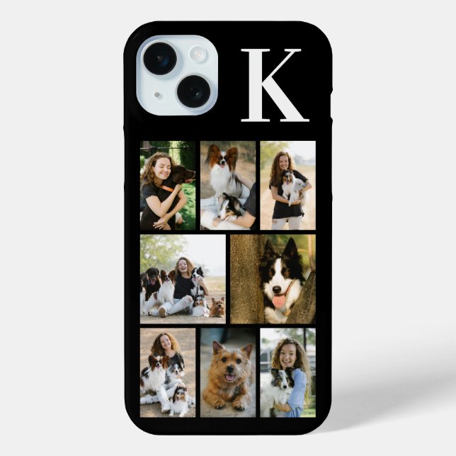 Modern 8 Pet Photo Black Case-Mate iPhone Case (Back)