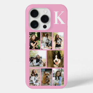 Modern 8 Pet Photo Pink iPhone 15 Pro Case