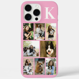 Modern 8 Pet Photo Pink iPhone 16 Pro Max Case