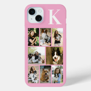 Modern 8 Pet Photo Pink iPhone 15 Mini Case