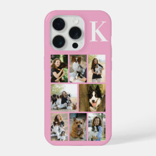 Modern 8 Pet Photo Pink iPhone 15 Pro Case