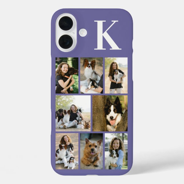 Modern 8 Pet Photo Purple Case-Mate iPhone Case (Back)
