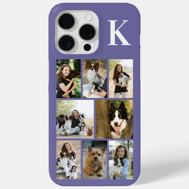 Modern 8 Pet Photo Purple Case-Mate iPhone Case (Back)
