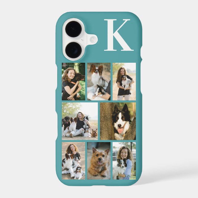 Modern 8 Pet Photo Teal (Back)