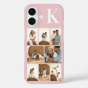 Modern 8 Photo Blush Pink iPhone 16 Case