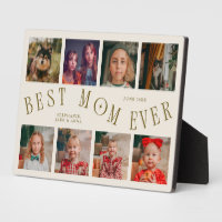 Modern 8 Photo Collage Best Mom Ever Cream