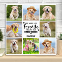 Modern 8 Photo Collage Pet Dog Loss Remembrance