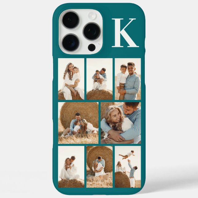 Modern 8 Photo Teal Case-Mate iPhone Case (Back)
