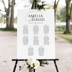Modern 8 Tables Welcome Seating Chart