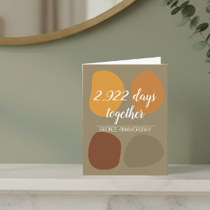 Modern 8th wedding anniversary eigth card